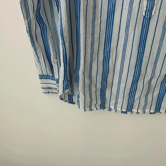 JCrew stripe button  down shirt, blue and white - Picture 5 of 9